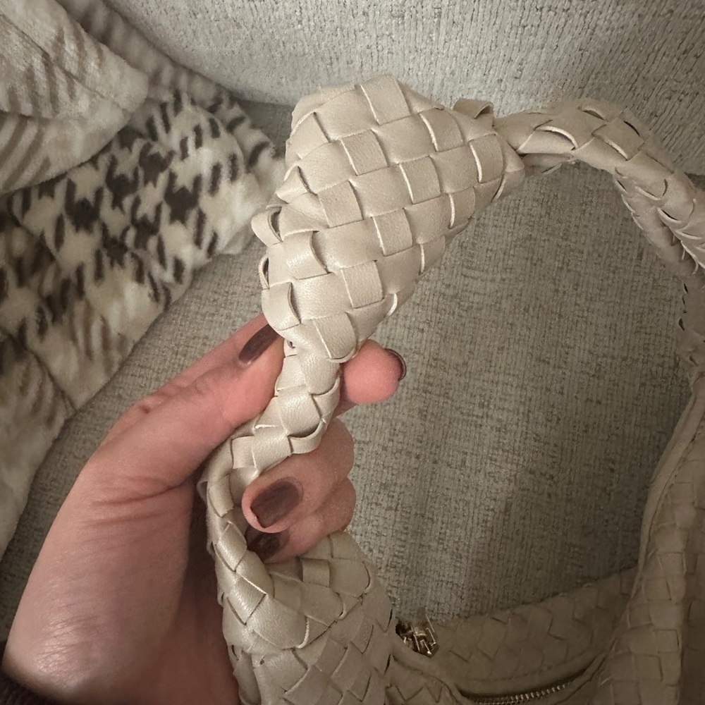 Melie Bianco Cream Large Brigitte Satchel - Picture 6 of 8